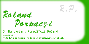 roland porpaczi business card